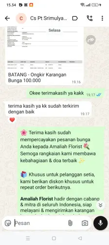 Testimonial Papan Bunga kediri
